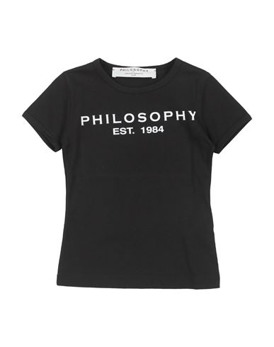 Philosophy Di Lorenzo Serafini Toddler Girl T-shirt Black Size 4 Cotton In Black