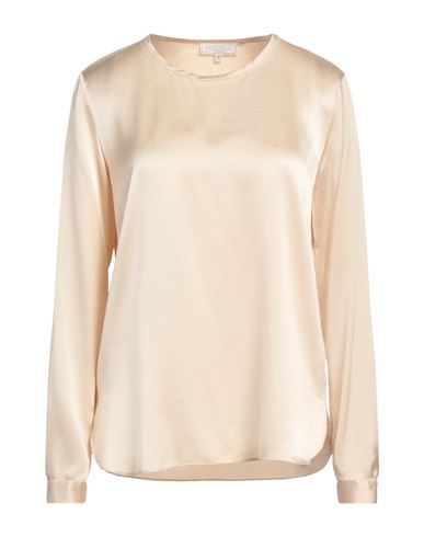 Antonelli Woman Top Beige Size 8 Silk, Lycra