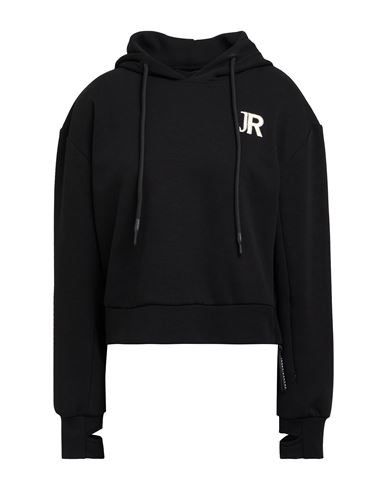 John Richmond Woman Sweatshirt Black Size Xl Cotton, Polyester, Elastane In Black