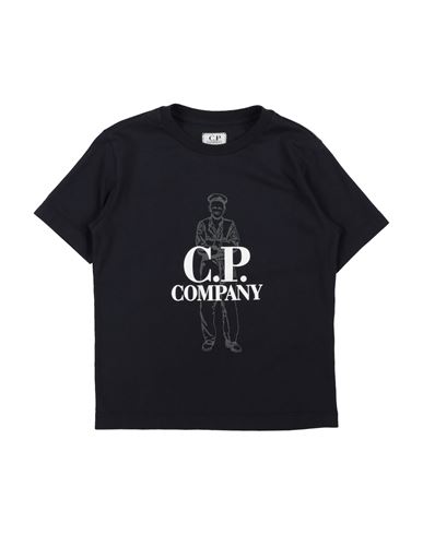 C.p. Company Undersixteen C. P. Company Undersixteen Toddler Boy T-shirt Midnight Blue Size 6 Cotton In Black