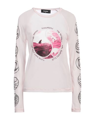 Dsquared2 Woman T-shirt Light Pink Size Xs Viscose In Pink