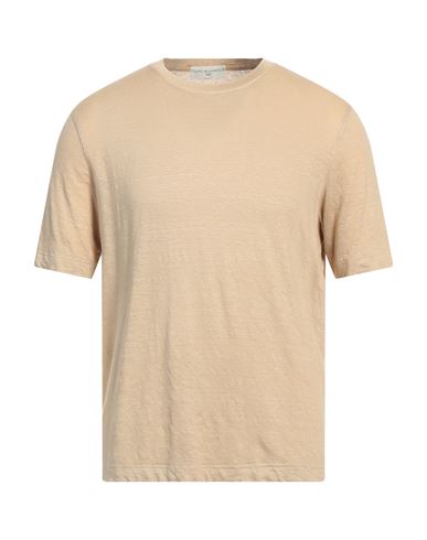 Filippo De Laurentiis Man T-shirt Beige Size 38 Linen, Elastane In Beige