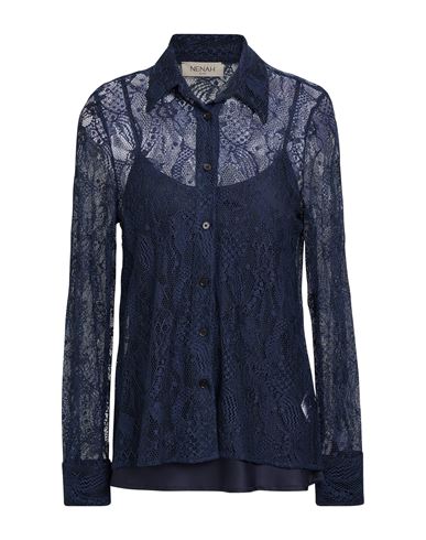 Nenah Woman Shirt Navy Size Xl Viscose, Nylon In Navy