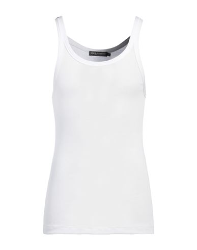 Shop Dolce & Gabbana Man Tank Top White Size 44 Cotton
