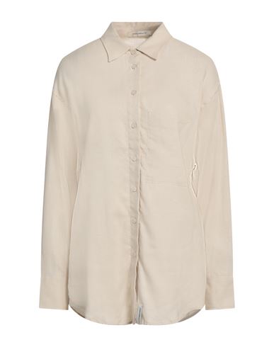Hinnominate Woman Shirt Beige Size Xs Linen, Viscose In Beige