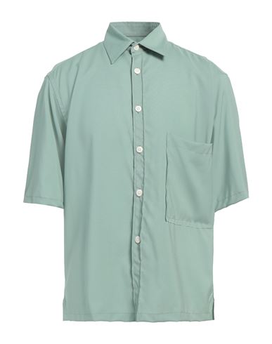 Costumein Man Shirt Sage Green Size 40 Virgin Wool In Sage Green
