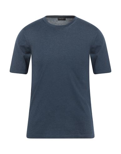 Zanieri Man T-shirt Navy Blue Size L Cotton In Navy Blue