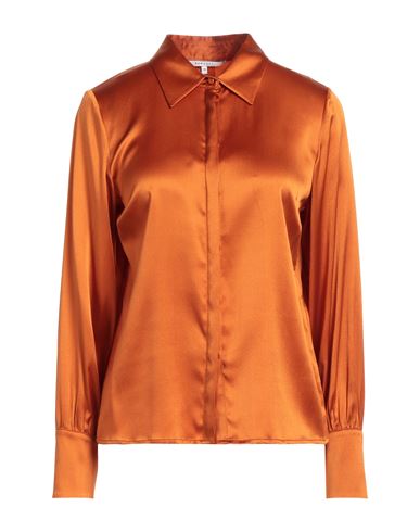 Xandres Woman Shirt Rust Size 6 Silk, Elastane In Red
