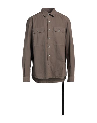 Rick Owens Drkshdw Drkshdw By Rick Owens Man Shirt Khaki Size Xl Cotton In Beige