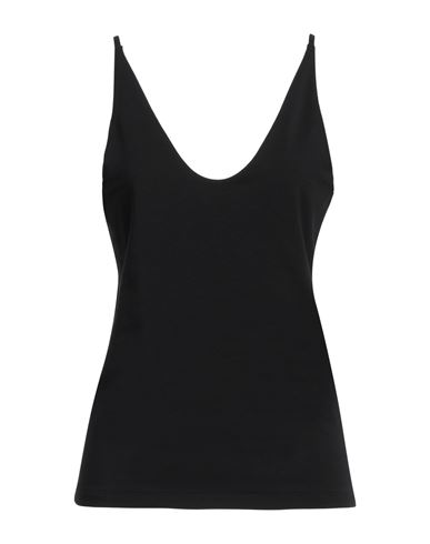 Thom Krom Woman Tank Top Black Size M Cotton, Modal, Elastane In Black