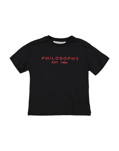Philosophy Di Lorenzo Serafini Toddler Girl T-shirt Black Size 4 Cotton, Elastane In Black