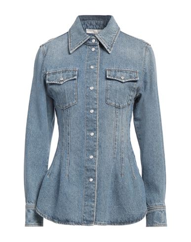 Chloé Buttoned Denim Shirt In Blue