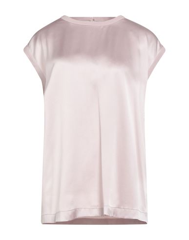 Brunello Cucinelli Woman Top Light Pink Size M Silk, Elastane, Brass In Pink