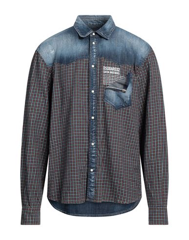 Dsquared2 Checked Panelled Denim Shirt In Red