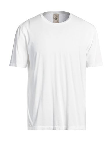 H953 Man T-shirt Cream Size 44 Cotton, Elastane In White