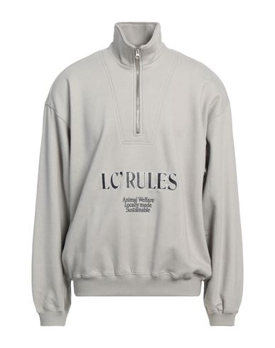 Low Classic Man Sweatshirt Grey Size M/l Cotton, Polyester, Polyurethane In Grey