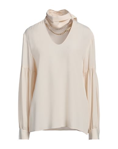Shop Simona Corsellini Woman Top Off White Size 10 Acetate, Silk