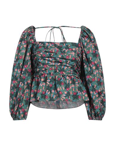 Weekend Max Mara Woman Top Green Size 14 Cotton In Multi