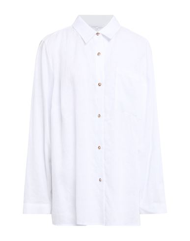 Xandres Gold Woman Shirt White Size 20 Linen