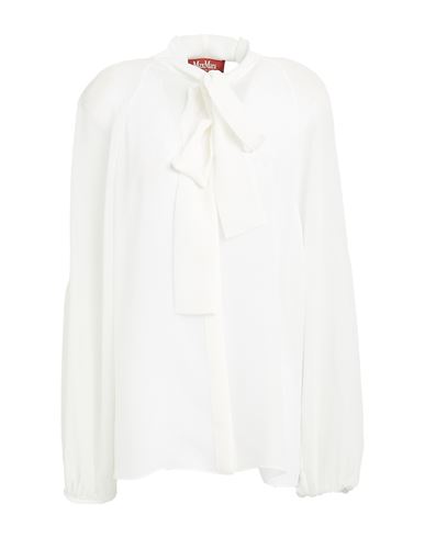 Max Mara Studio Woman Shirt Ivory Size 10 Viscose In White