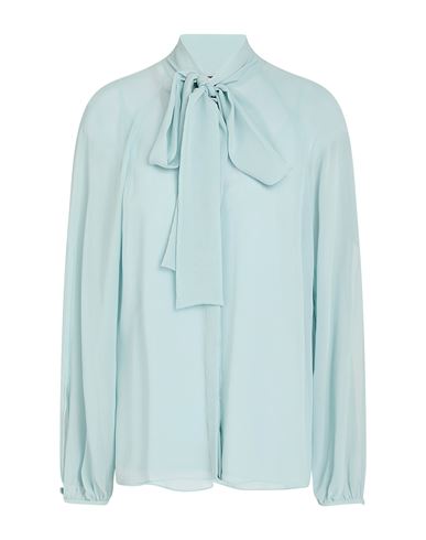 Max Mara Studio Woman Shirt Sky Blue Size 6 Viscose In Blue