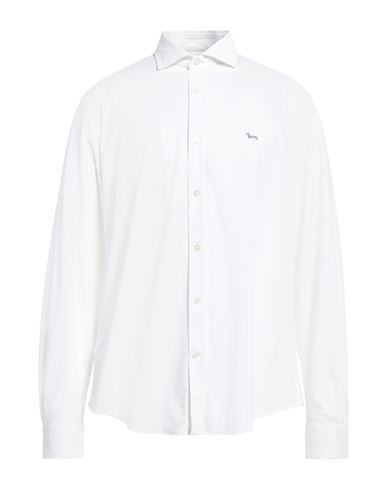 Harmont & Blaine Man Shirt White Size M Polyamide, Elastane In White