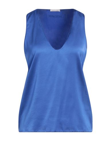 Shop Patrizia Pepe Woman Top Bright Blue Size 8 Viscose, Polyamide, Elastane