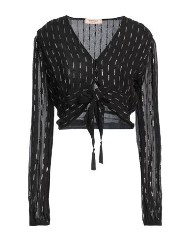 Shop Twinset Woman Top Black Size 8 Viscose