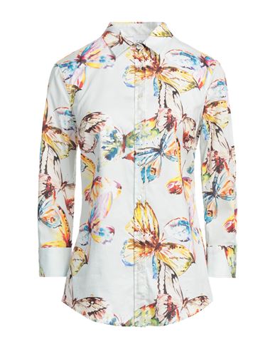 Sara Roka Woman Shirt Sky Blue Size 6 Cotton, Elastane In Blue