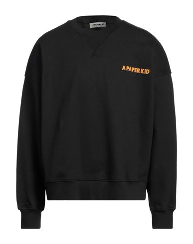 A Paper Kid Man Sweatshirt Black Size Xl Cotton In Black