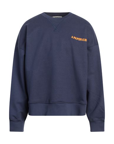 A Paper Kid Man Sweatshirt Navy Size Xl Cotton In Navy