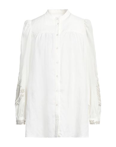 Weekend Max Mara Woman Shirt White Size 10 Linen, Viscose In White