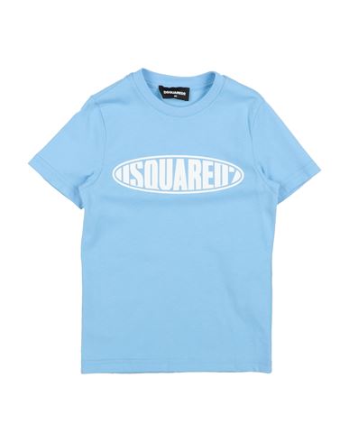 Dsquared2 Toddler T-shirt Sky Blue Size 6 Cotton In Blue