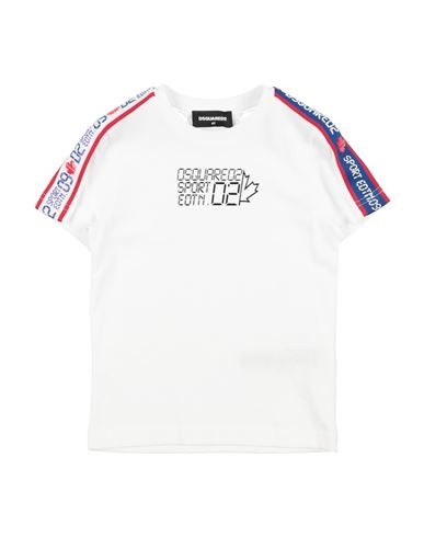 Dsquared2 Toddler Boy T-shirt White Size 6 Cotton, Polyester, Nylon, Elastane In White