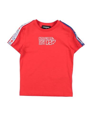 Dsquared2 Toddler Boy T-shirt Red Size 6 Cotton, Polyester, Nylon, Elastane In Red