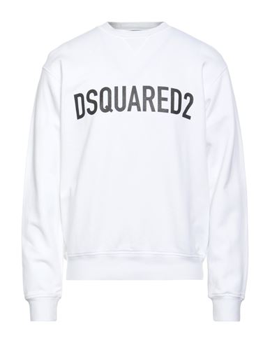 Dsquared2 Man Sweatshirt White Size M Cotton In White