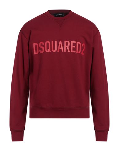 Dsquared2 Man Sweatshirt Burgundy Size M Cotton