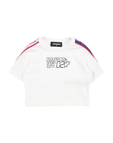 Dsquared2 Toddler Boy T-shirt White Size 6 Cotton, Polyester, Nylon, Elastane In White