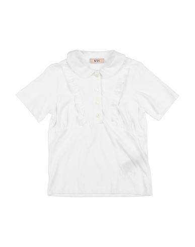 N°21 Toddler Girl Polo Shirt White Size 6 Cotton In White