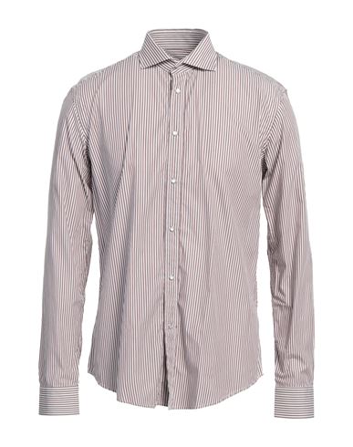 Shop Brian Dales Man Shirt Brown Size 17 ½ Cotton