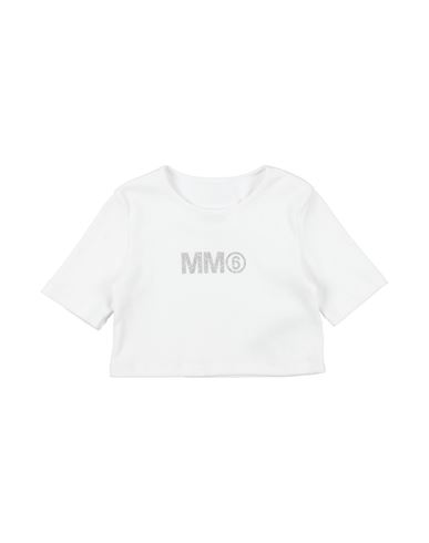 Mm6 Maison Margiela Toddler Girl T-shirt White Size 6 Cotton, Elastane In White