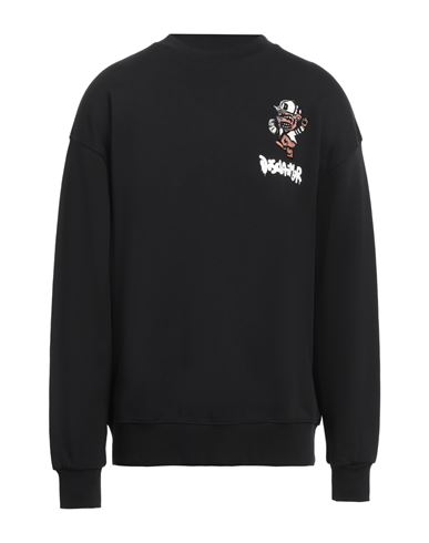 Disclaimer Man Sweatshirt Black Size Xxl Cotton In Black