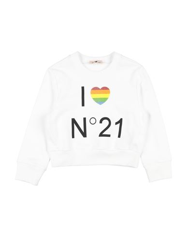 N°21 Toddler Girl Sweatshirt White Size 6 Cotton In White