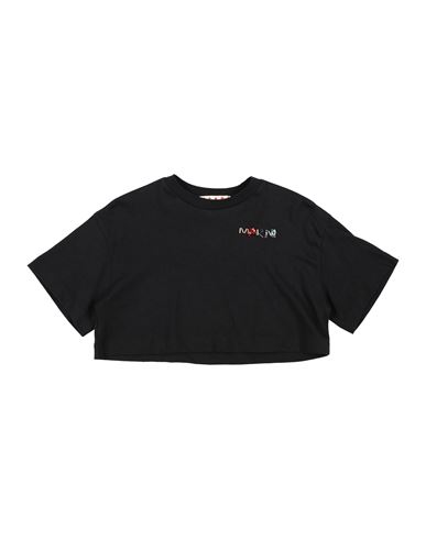 Marni Logo-embellished Cotton T-shirt In Black