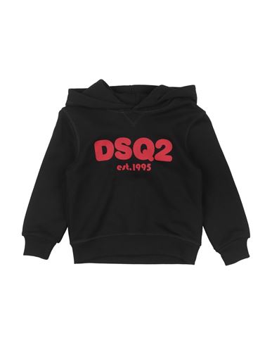 Dsquared2 Toddler Sweatshirt Black Size 6 Cotton, Elastane In Black