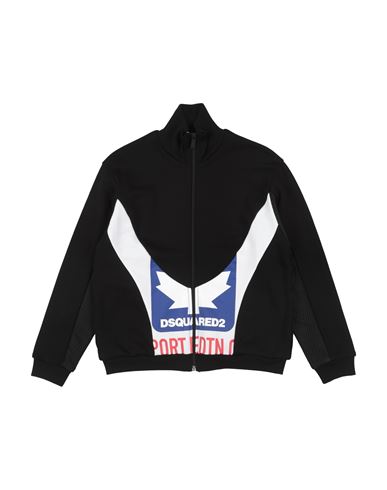 Dsquared2 Toddler Sweatshirt Black Size 6 Cotton, Elastane, Polyester In Black
