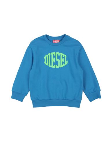 Diesel Toddler Boy Sweatshirt Light Blue Size 6 Cotton, Elastane In Blue
