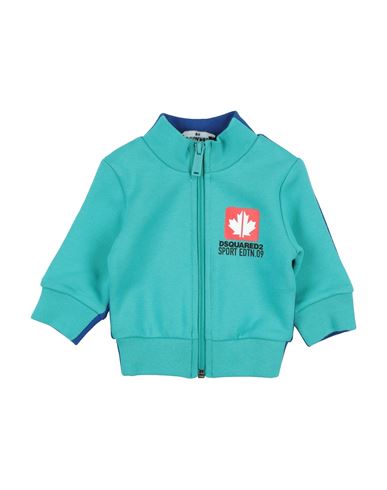 Dsquared2 Babies'  Newborn Sweatshirt Turquoise Size 3 Cotton In Blue