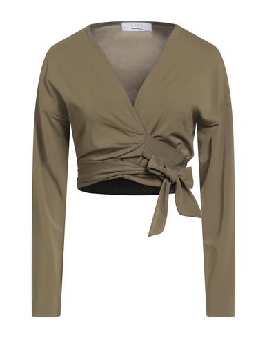 Kaos Woman Top Military Green Size 8 Acetate, Polyamide, Elastane