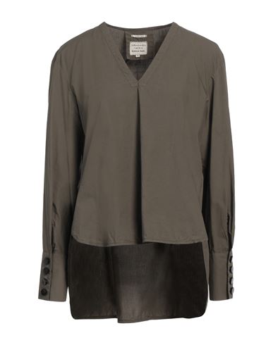ALESSIA SANTI ALESSIA SANTI WOMAN TOP KHAKI SIZE 8 COTTON 